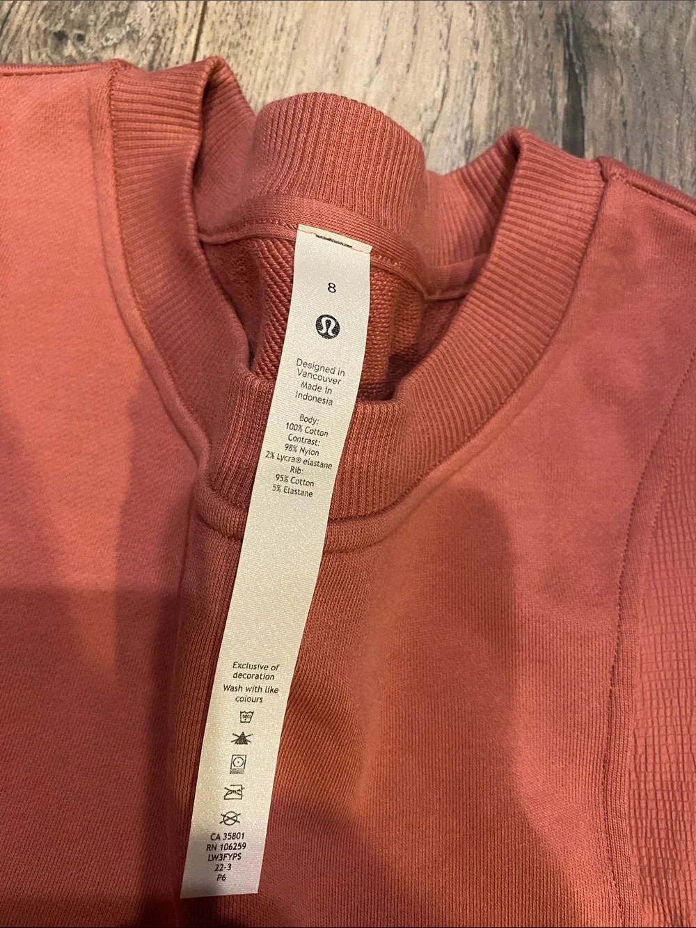 lululemon athletica size smoke